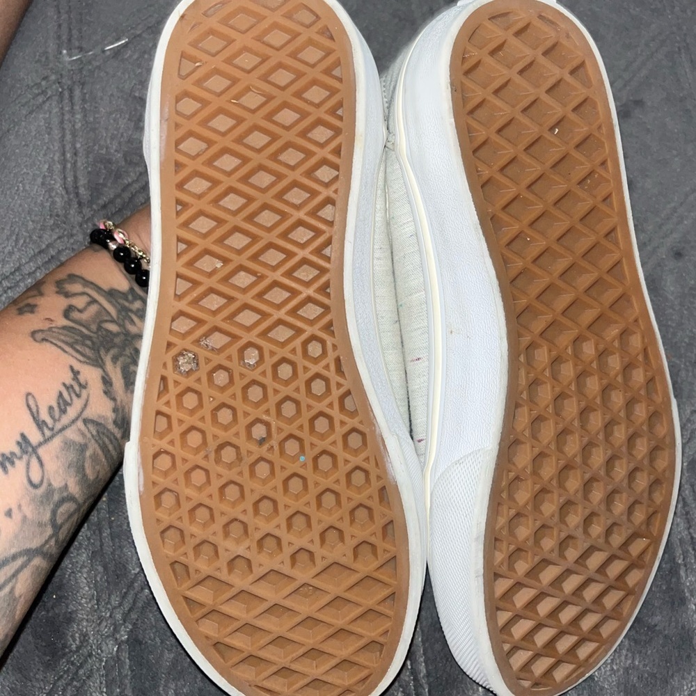 Vans White Sneakers with Multicolor Speckles - Picture 3 of 7